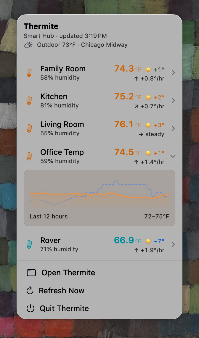 Thermite, a menu-bar thermometer
